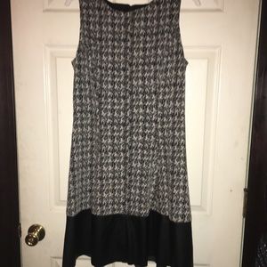 Ralph Lauren shift dress faux leather trim